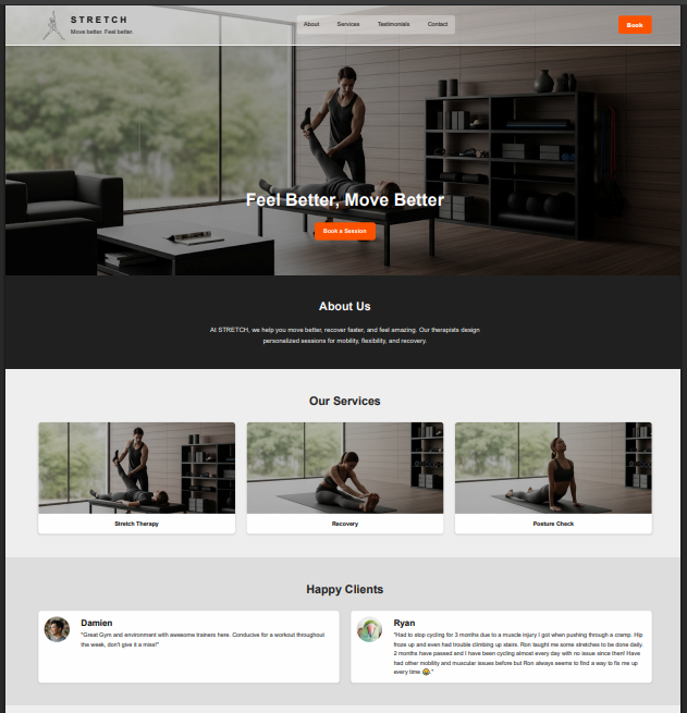 Physiotherapist Website